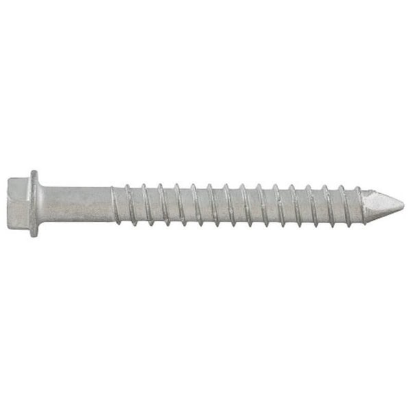 Dewalt Concrete Screw Anchor, 3/16" Dia., Hex Washer, 1-3/4" L, Stainless Steel Plain, 100 PK DEW DFM4EMH510 - main